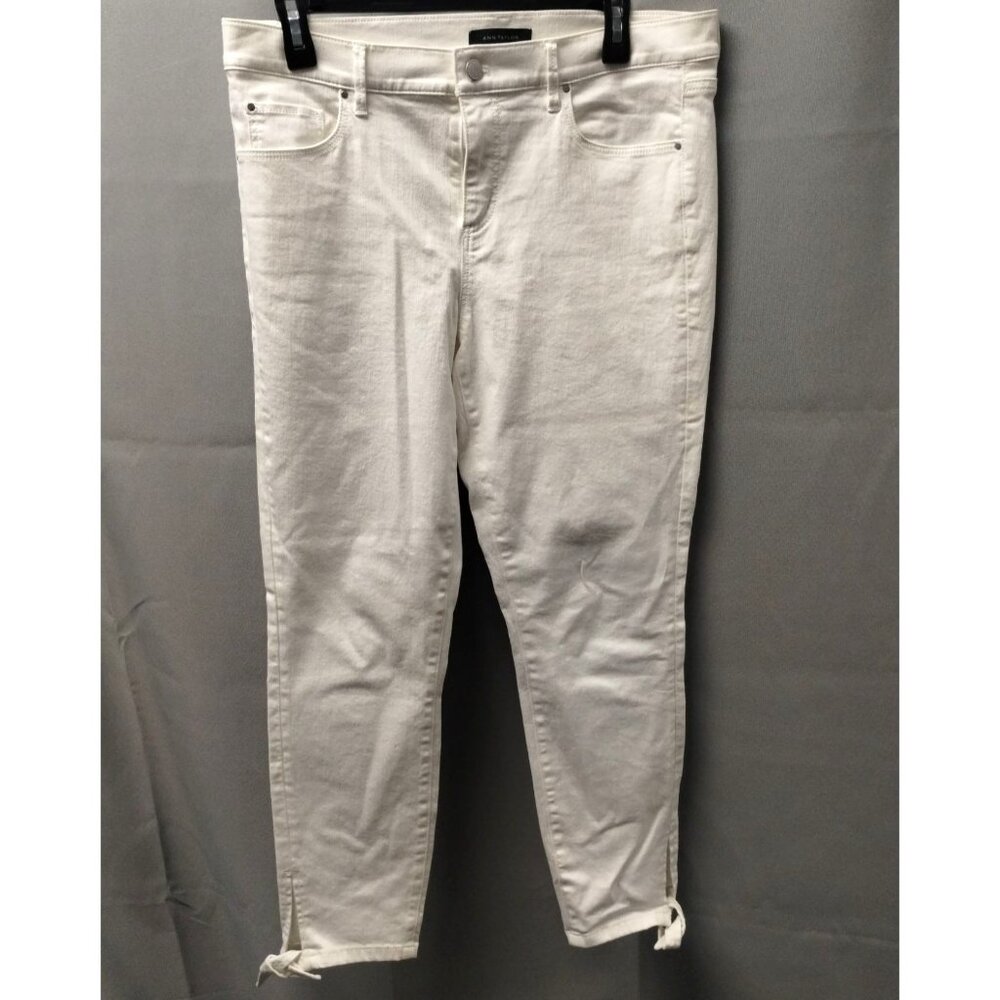 Ann Taylor Women's White Pants/Cropped Jeans/Skinny Sz10 SKU 3120